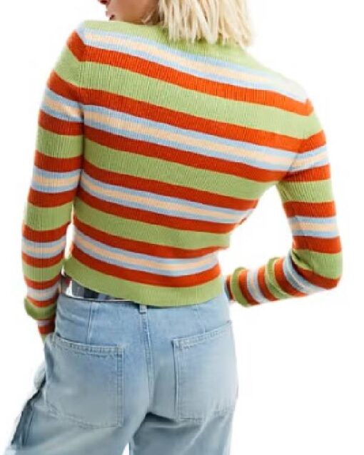 The Girlfriend Olivia Cooke Multicolor Striped Ribbed Sweater