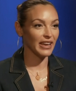 Access Hollywood 2025 Emily Orozco Denim Ruched Sleeve Blazer