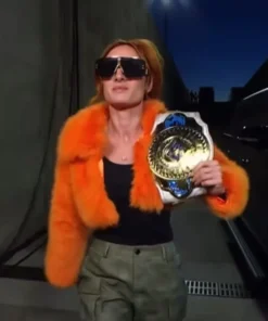 Becky Lynch SmackDown 2025 Fur Cropped Jacket