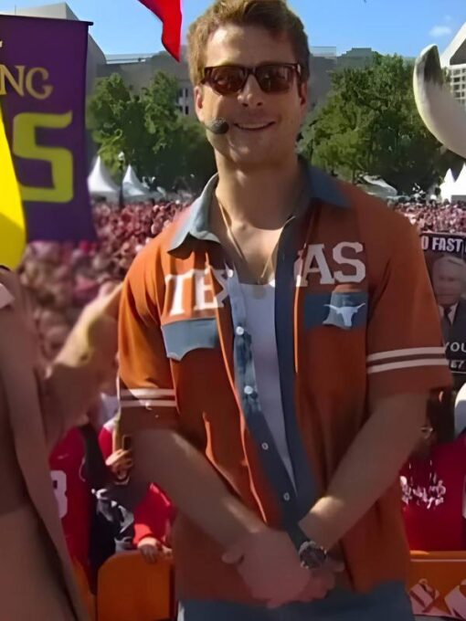 Glen Powell Kristin Juszczyk Texas Longhorns Shirt