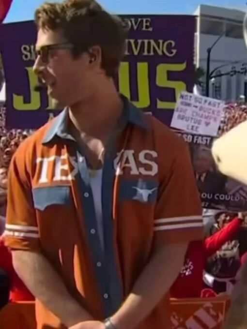 Glen Powell Kristin Juszczyk Texas Longhorns Shirt