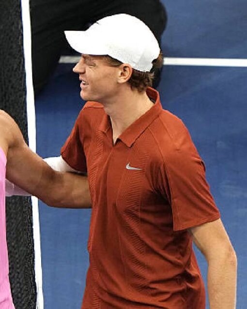 Jannik Sinner US Open 2025 NYC Brown Polo Shirt