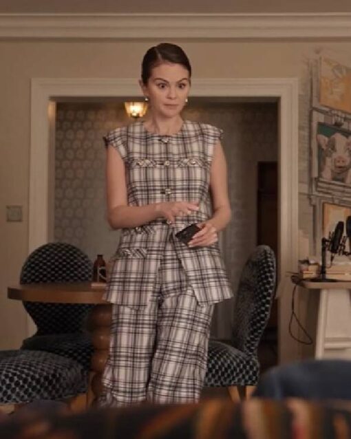 Only Murders in the Building Selena Gomez Plaid Vest