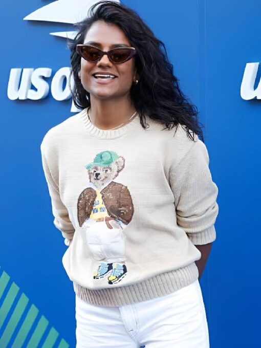 2025 US Open Tennis Championships Simone Ashley Bear Sweater