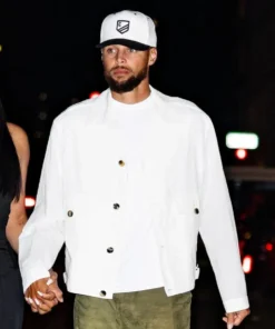 Stephen Curry NYC 2025 White Jacket