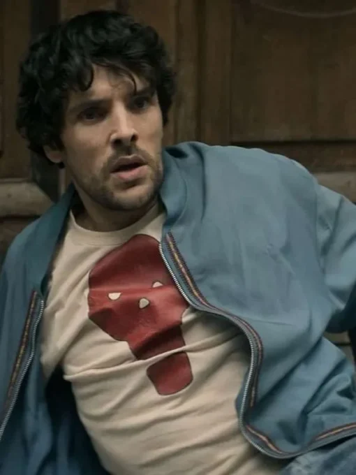 Colin Morgan The Sandman S02 Blue Bomber Jacket