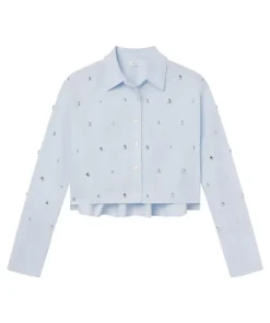 The Today Show Hoda Kotb Embellished Crop Shirt