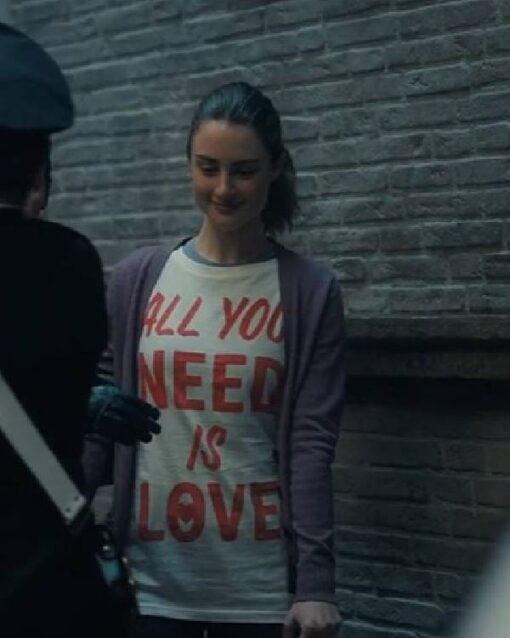 The Twisted Tale of Amanda Knox Grace Van Patten “ALL YOU NEED IS LOVE” Printed T-Shirt