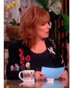 The View 2025 Joy Behar Black Embroidered Blazer
