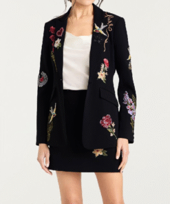 The View 2025 Joy Behar Black Embroidered Blazer
