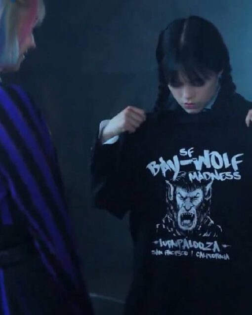 Wednesday Jenna Ortega Black Graphic Tee