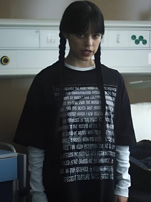 Wednesday S02 Jenna Ortega Poe The Pit and the Pendulum Skull T-Shirt